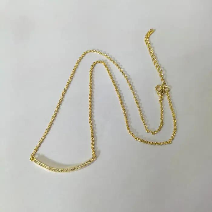 Collier Arc de Sourire Entièrement Sertie de Diamants