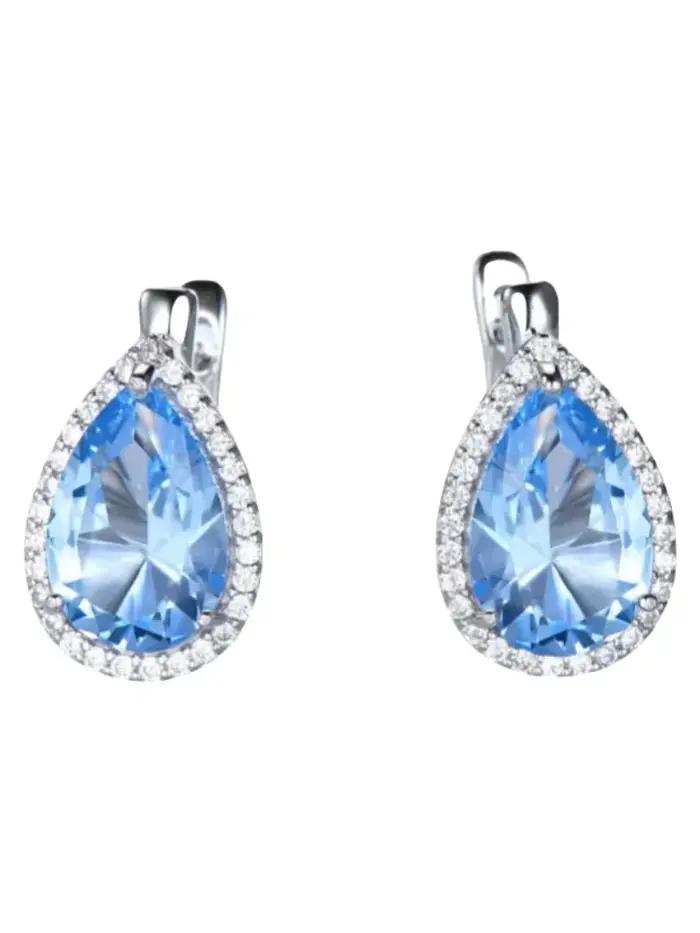 Boucles d'oreilles coupe poire en argent Sterling 925, boucles d'oreilles à Clip pour femmes, 8x12mm