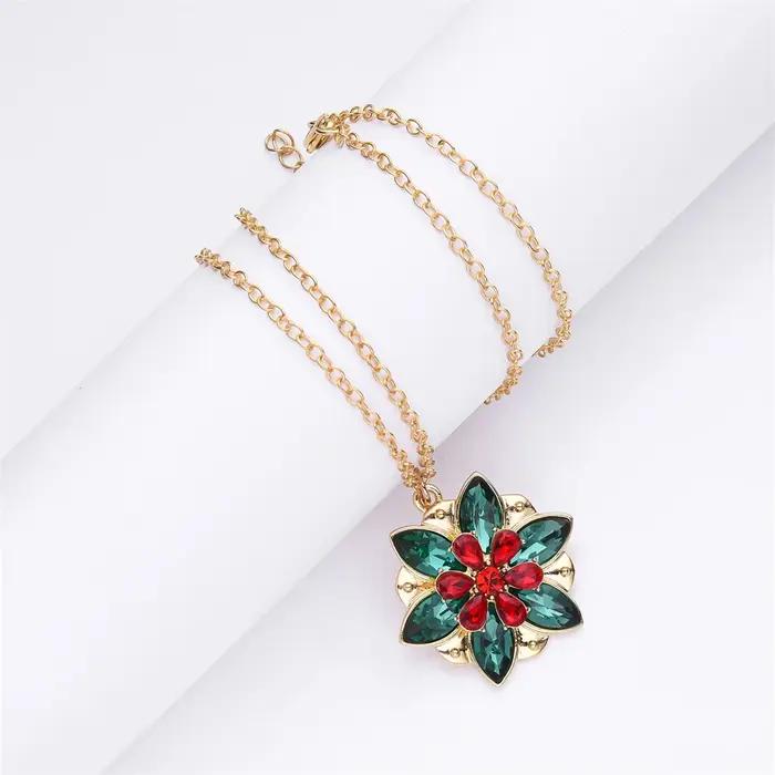 Harong nouvelle mode cristal fleur Anastasia femmes collier Vintage Elsa princesse ensemble à Paris pendentif Cosplay bijoux