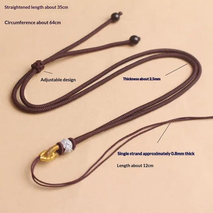 Collier Symbole Chinois en Corde Tressée à la Main