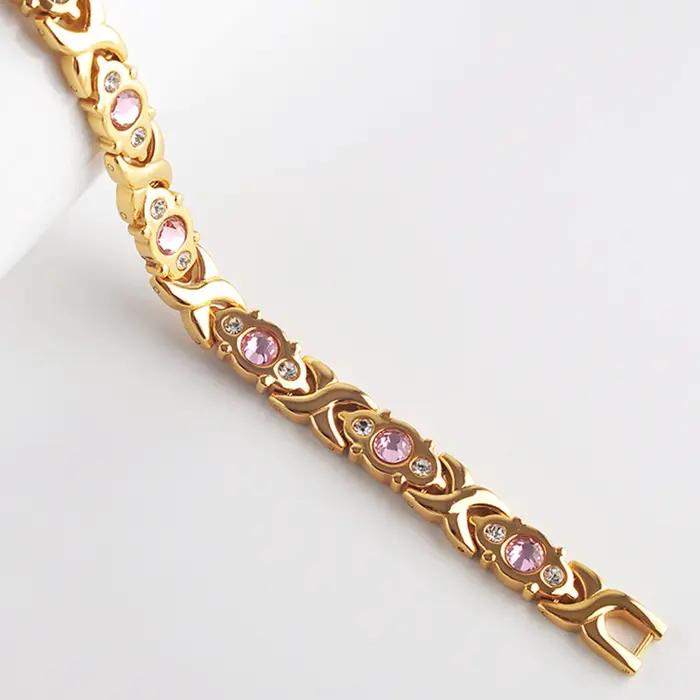 Bracelet de thérapie magnétique amovible noir pour femmes