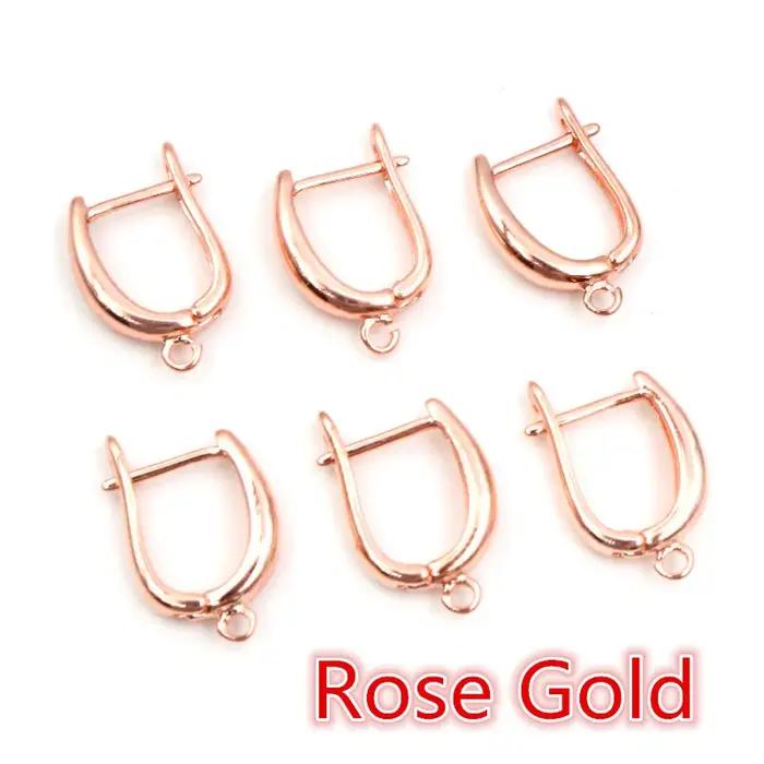 10pcs 19x13mm Couleur Argent Français Boucle D'oreille Crochets Levier Dos Ouvert