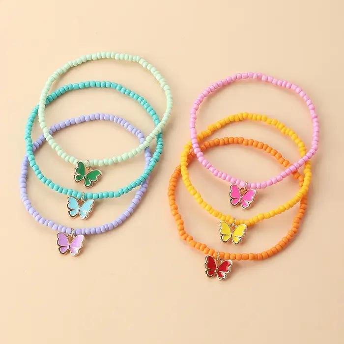 Bracelets papillons empilables perles colorées et breloques métalliques pour femmes style moderne fantaisie quotidienne fantaisie fantaisie fantaisie fantaisie fantaisie fantaisie fantaisie fantaisie fantaisie fantaisie fantaisie fantaisie fantaisie fantaisie fantaisie fantaisie fantaisie fantaisie