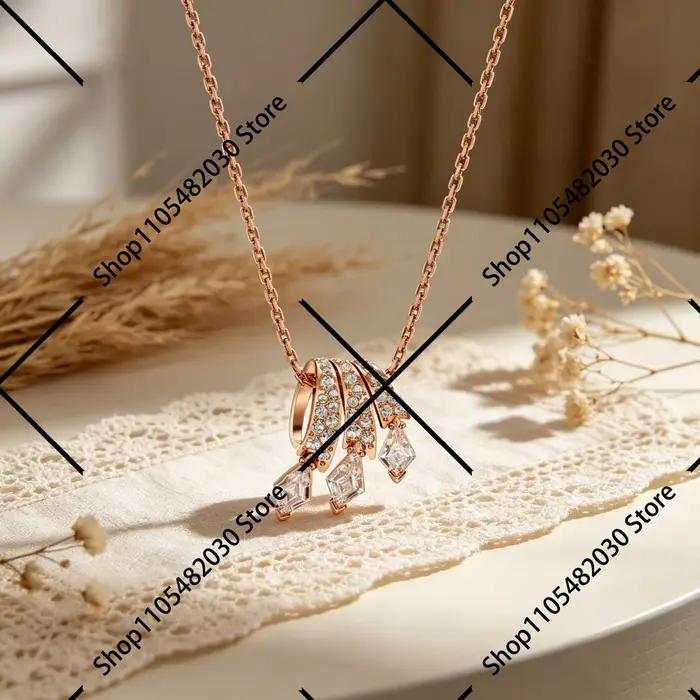 Collier à trois cercles entrelacés, style élégant et raffiné