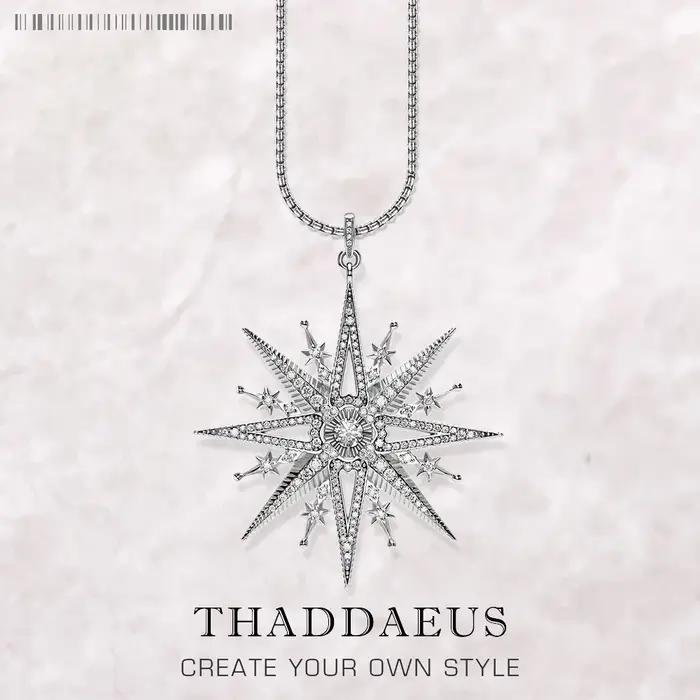 Collier étoile de royauté, chaîne à maillons, bijoux fins européens en argent sterling 925, tout nouveau cadeau Vintage pour femmes