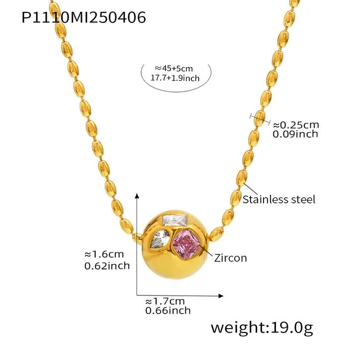Collier chaîne en Zircon coloré pour femmes