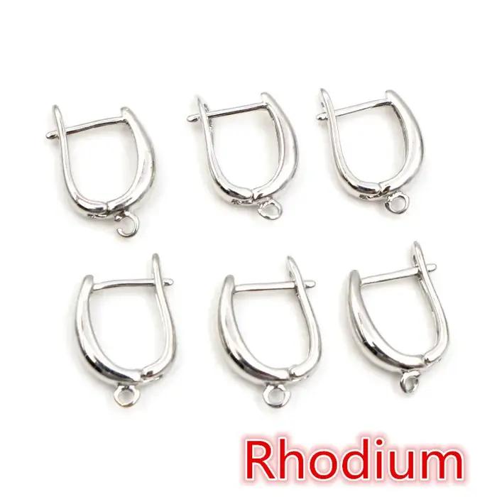 10pcs 19x13mm Couleur Argent Français Boucle D'oreille Crochets Levier Dos Ouvert