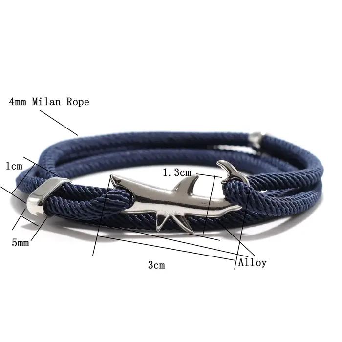 Bracelet requin en alliage de zinc réglable pour hommes et femmes océan animal de mer bracelets cadeaux pour anniversaire et événements spéciaux