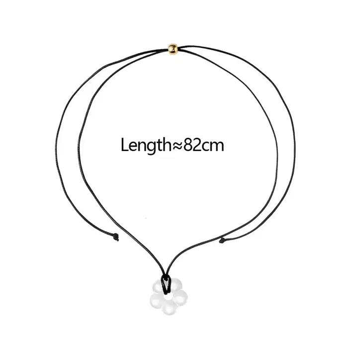 Colliers à cordon avec pendentif fleur couleur or PONYKISS pour femmes