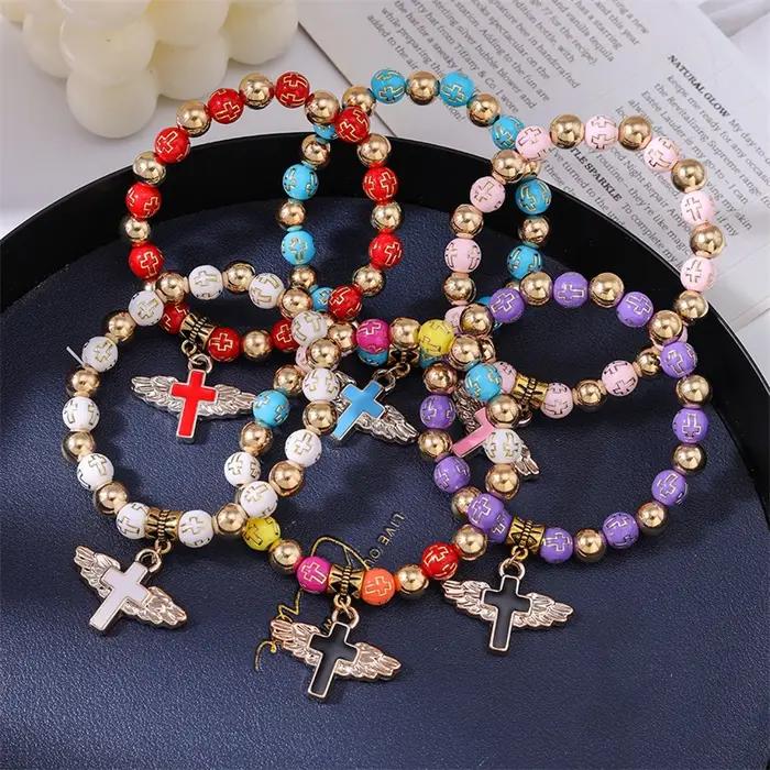 Bracelet de perles colorées fait main à la mode pour femmes