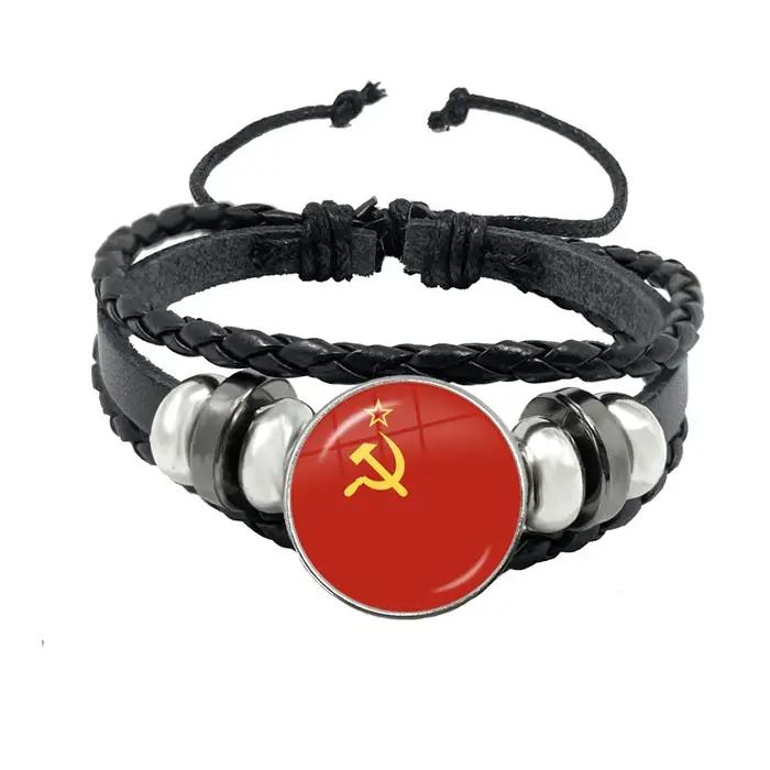 Bracelet Drapeau du Monde Bijoux Multiculturels à la Mode pour Homme et Femme Occasions Spéciales