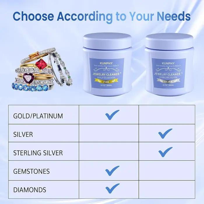 Nettoyant pour bijoux en argent 300 ml – Élimine l'oxydation, revitalise l'argent sterling et l'or pur, décontamine et revitalise les bijoux