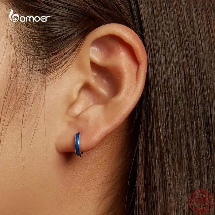 Bamoer – boucles d'oreilles rondes simples pour femmes