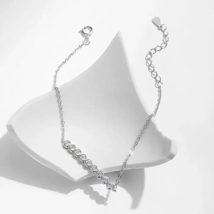 MODIAN D document-Bracelet simple Moissanite pour femme