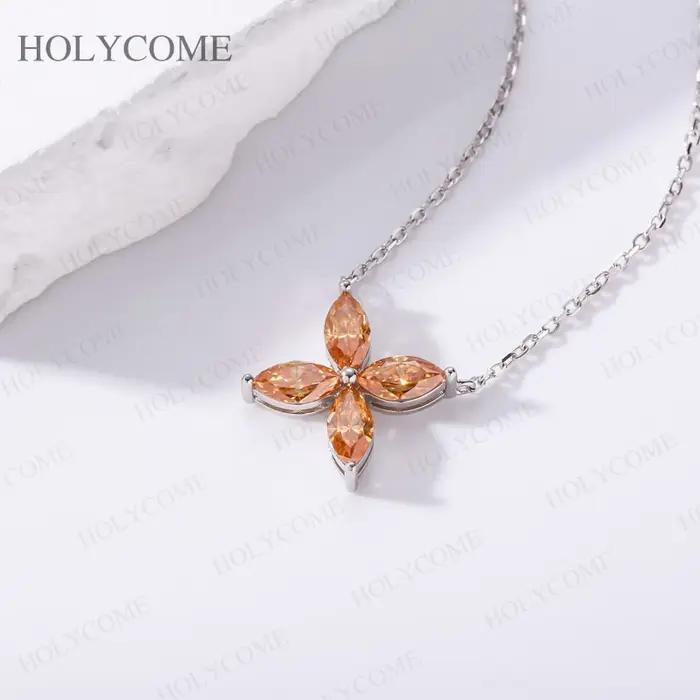 Collier pendentif marquise Moissanite en argent sterling 925 pour femmes occasions spéciales cadeau d'anniversaire mariage engagement