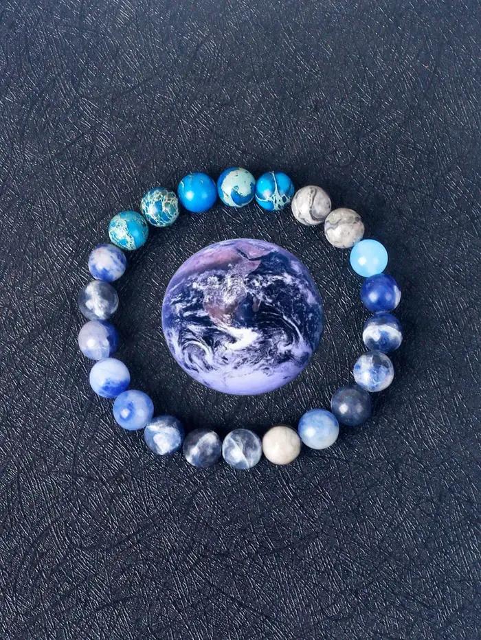 Bracelet système solaire galaxie cosmique pour femmes et hommes
