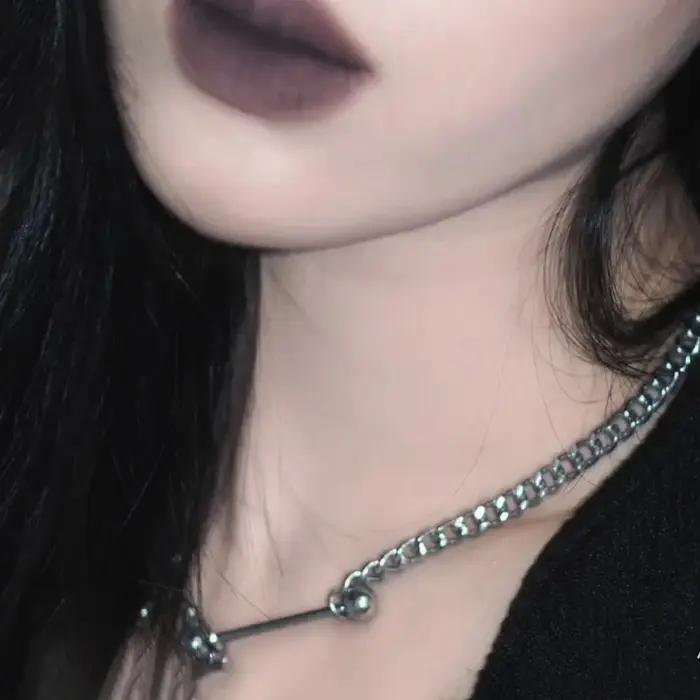 Collier d'épissure de chaîne de bijoux gothiques