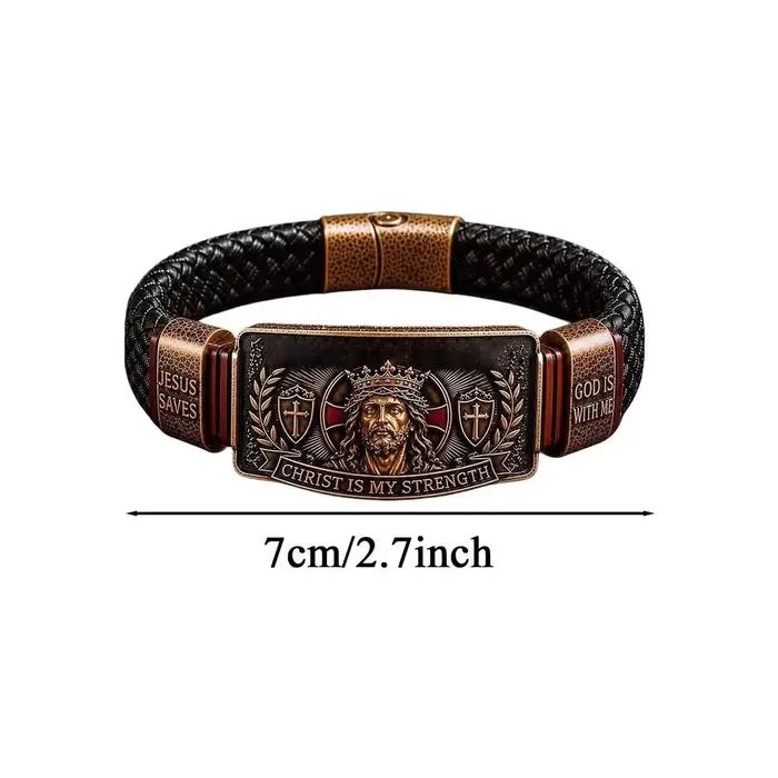 Bracelet religieux chrétien ajustable, bracelet inspirant, cadeau pour anniversaire, Saint-Valentin, remise de diplôme, père, petit ami