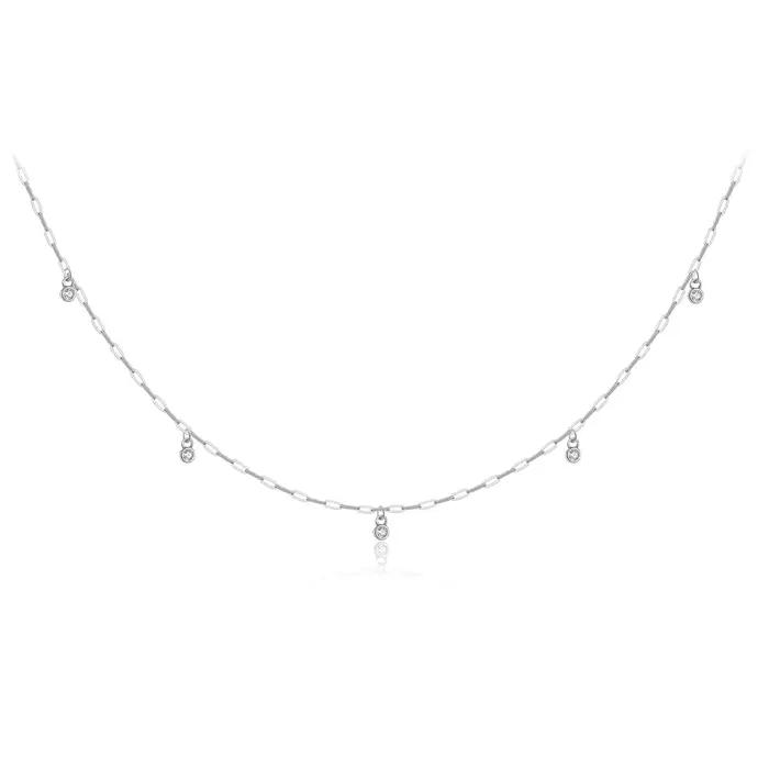 ANDYWEN Collier à breloques minimaliste en argent 925