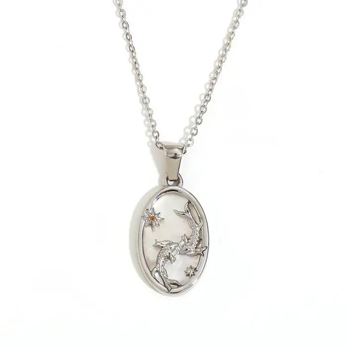 E.B.belle – collier avec pendentif Constellation en acier inoxydable