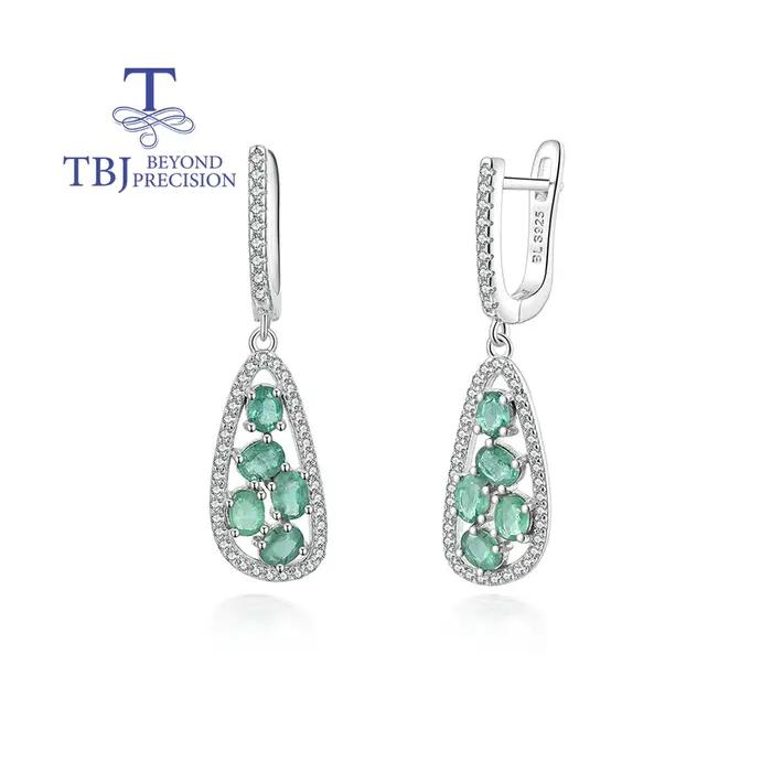 Boucles d'oreilles en argent sterling 925 pour femmes, exquises et magnifiques, pierres précieuses é