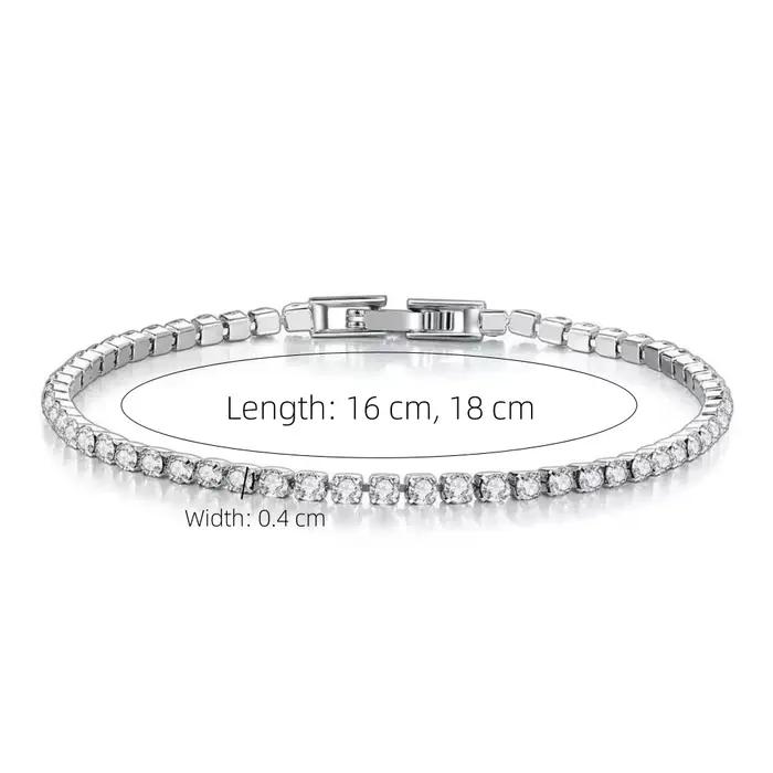Bracelets de Tennis en acier inoxydable pour femmes