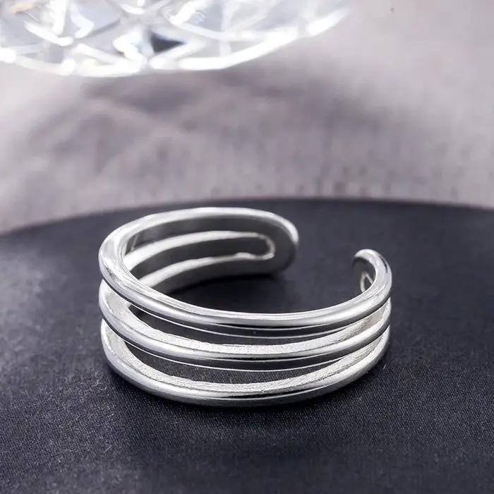 Nouvelle mode Version coréenne du Simple populaire 925 bijoux en argent Sterling ouverture réglable
