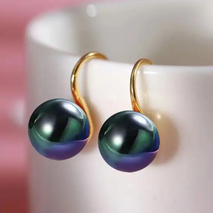 SOMILIA-rétro palais 925 en argent Sterling pour femmes 12mm naturel Hotan Jade boucles d'oreilles 1