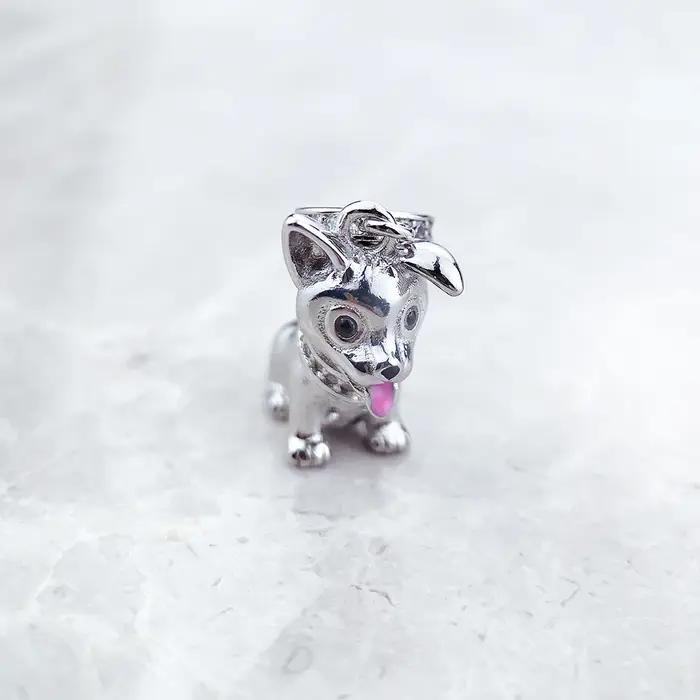 Nouveau pendentif à breloque Corgi chien 925 en argent Sterling bijoux de mode pour femme cadeau mignon