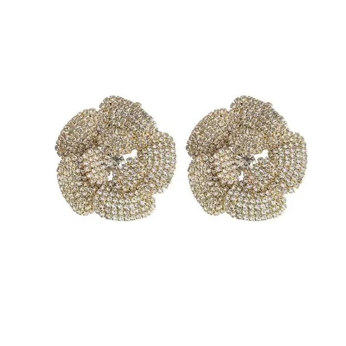 Boucles d'Oreilles en Strass Brillants pour Femme