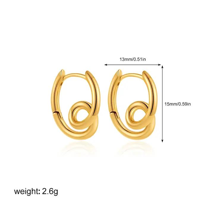 Boucles d'oreilles vortex exquises pour femmes, design de luxe léger, tempérament à la mode, personn