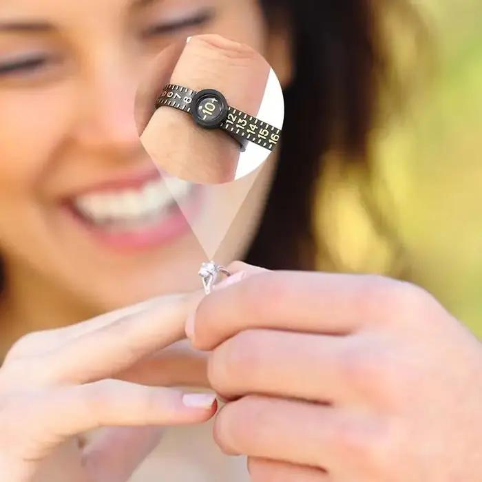 Jauge de taille de bague pour mesurer le doigt