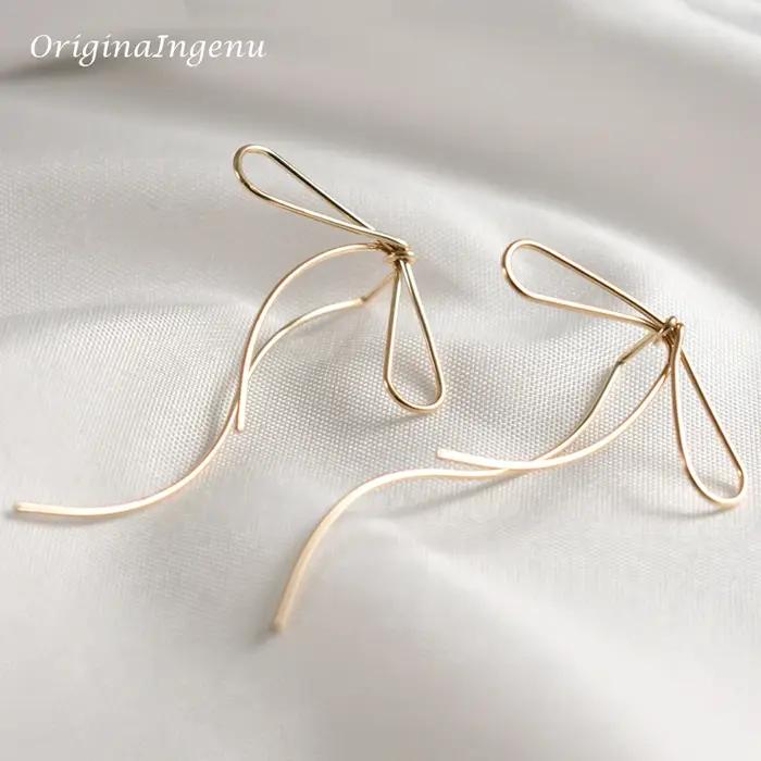Boucles d'Oreilles OriginaIngenu en Or Rempli Design Géométrique Mode pour Femmes Soirées Parties