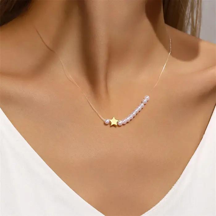 CANNER 925 argent Ins étoile pendentif collier pour femmes 18K or géométrie triangulaire fleur incrusté Zircon couches bijoux fins