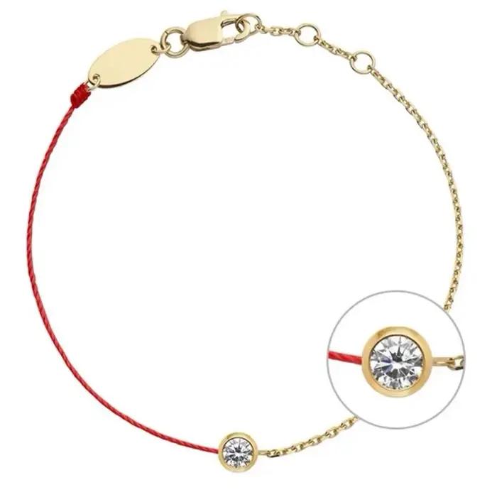 Collier en corde rouge française plaqué or