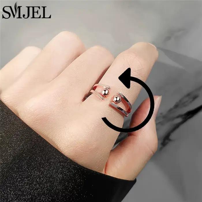 Bague d'anxiété Vintage en forme de pissenlit pour femmes