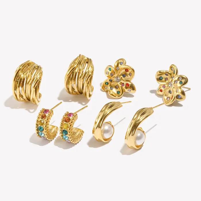 E.B.belle – boucles d'oreilles créatives en forme de C pour femmes