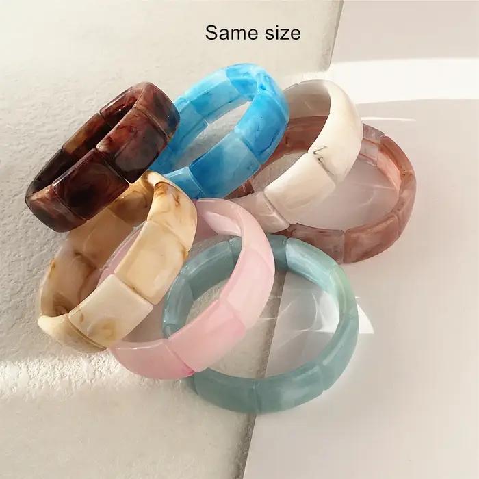 Bracelet Classique en Perles Acryliques pour Femme