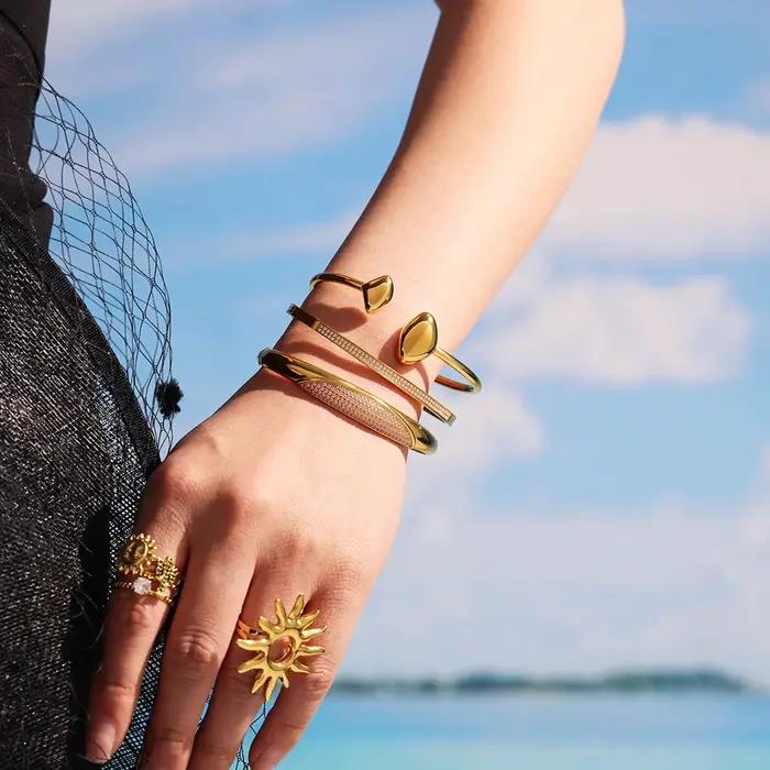 Bracelet de luxe en Zircon rose et blanc pour femmes
