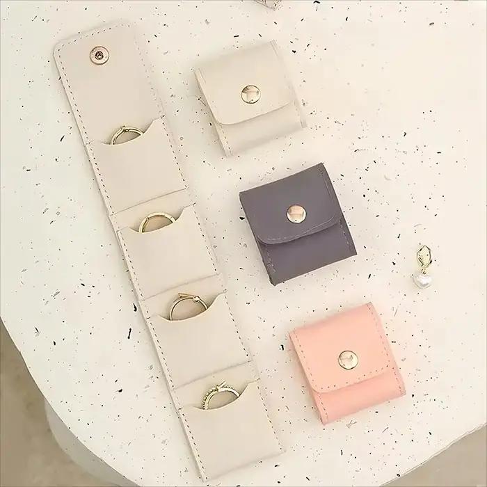 Pochette de présentation de bijoux en velours tendance, mini sac d'emballage pour colliers et bagues, boîte à bijoux SSBZD07