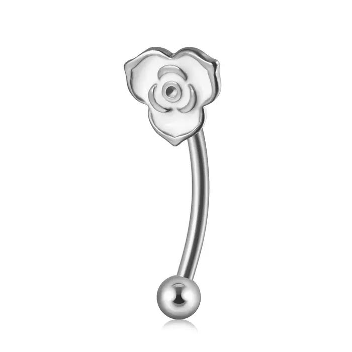 1 pièces cristal fleur Rook Piercing acier inoxydable étincelle Zircon Rook Piercing bijoux Cartilag