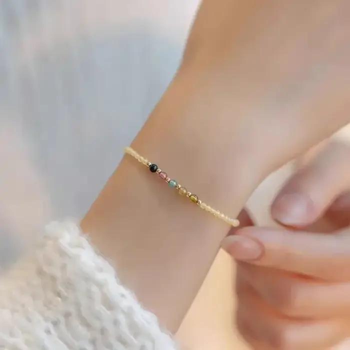 Bracelet en pierre rouge naturelle pour femmes, Niche de luxe légère, nouveau Style, Niche exquise,