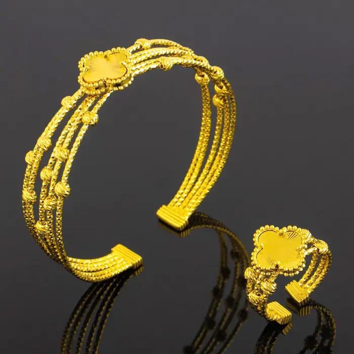 Bracelets réglables en forme de trèfle pour femmes