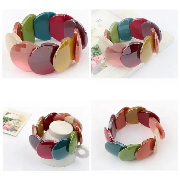 Bracelets à bulles en résine bohème pour femme