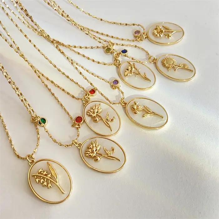Nouvelle Tendance 2026 : Collier Fleur du Mois de Naissance (12