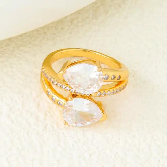 Bague couleur or dubaï plaqué or 21 carats