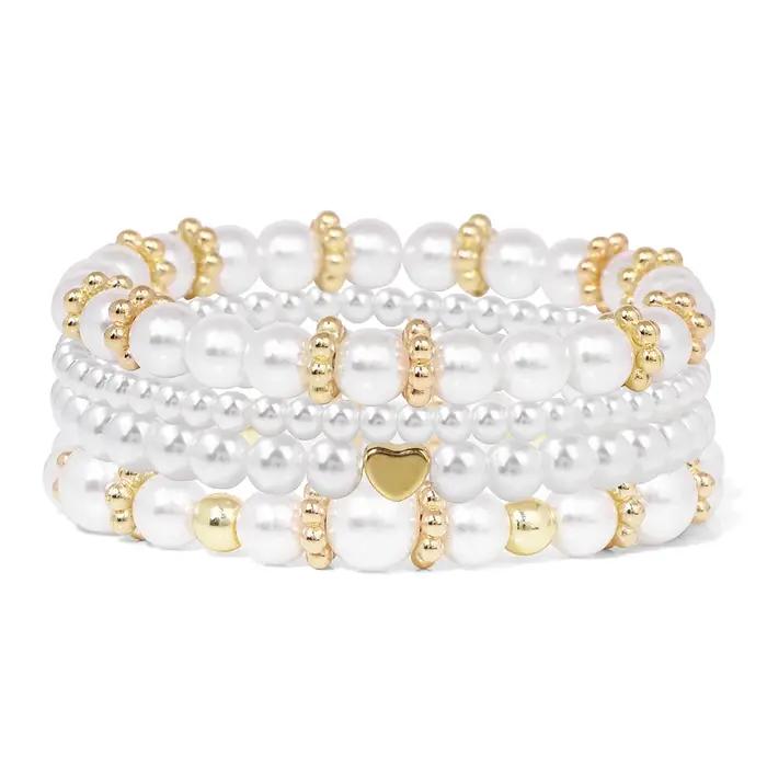 Ensemble de bracelets de perles multicouches pour femmes, amour, tempérament, bijoux féminin, cadeau