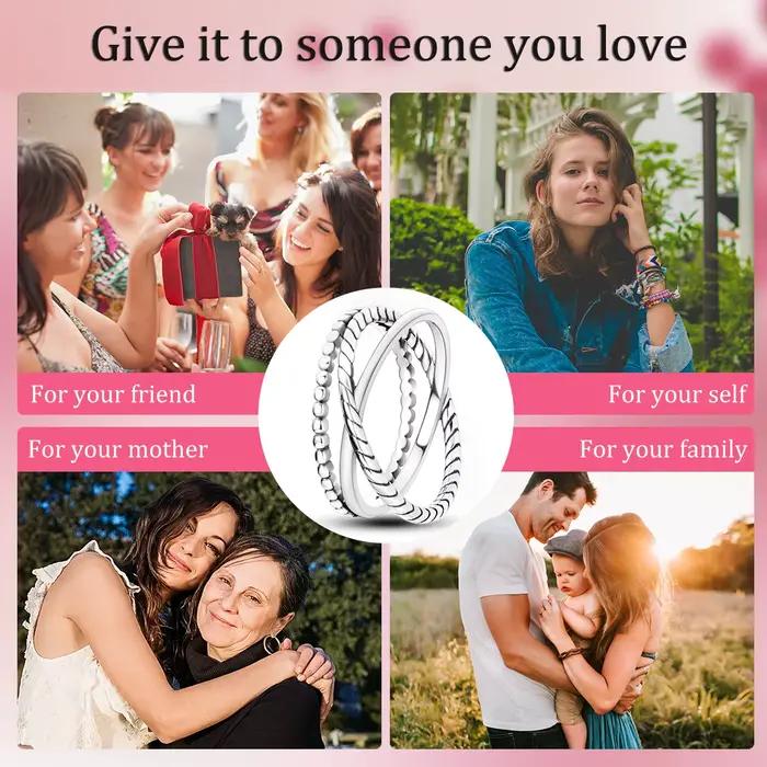 Bague en argent sterling 925 sertie de zirconium blanc élégante à offrir pour femme occasions spéciales anniversaire de mariage