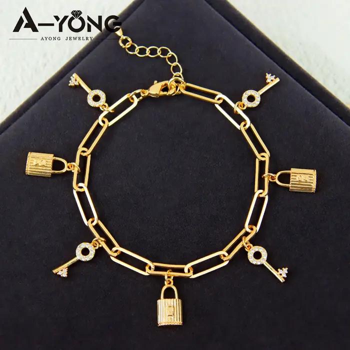 Bracelet de mode de dubaï plaqué or 21 carats