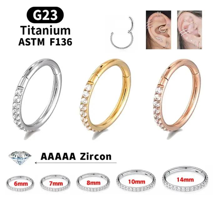 Boucles d'Oreilles Rondes en Titane pour Femme